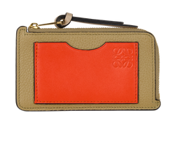 Loewe Card Holder, Leather, Beige, MIS, 3*